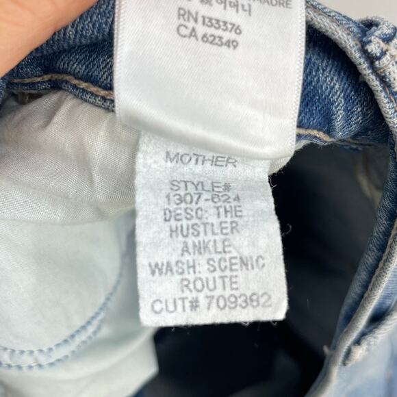 MOTHER | The Hustler Ankle Fray Jeans Scenic Route Medium Wash 26 - Picture 14 of 14